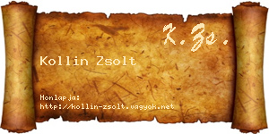 Kollin Zsolt névjegykártya